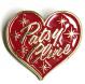 Patsy Cline Gold and Red Heart Enamel Pin