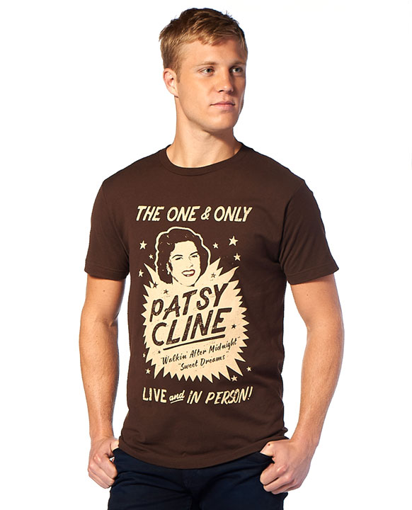 Patsy Cline Retro One and Only Brown Crew